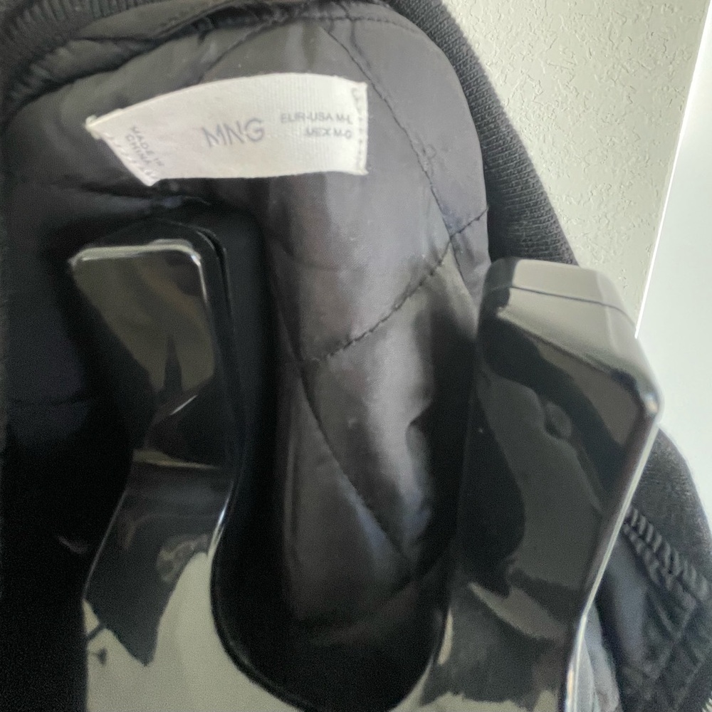 Mango Black Bomber Jacket - Picture 3 of 5